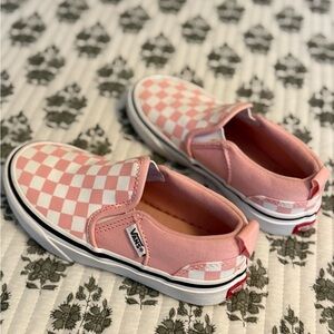 Vans Kids Sneakers in Pink and White Checkered